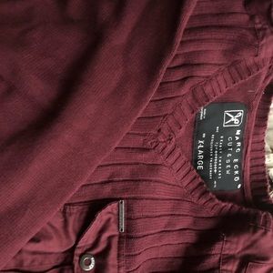 V neck maroon sweater